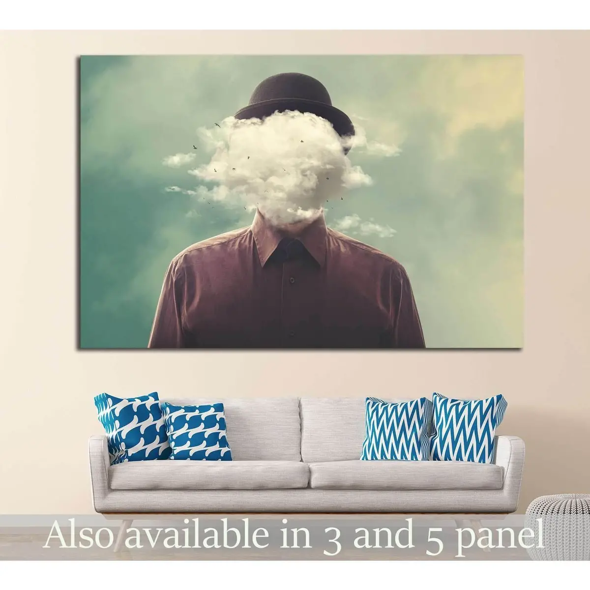 Head In The Clouds №1087 Ready To Hang Canvas Print 1