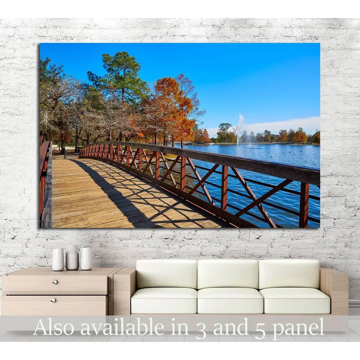 Hermann Park, Texas №993 Ready To Hang Canvas Print 1
