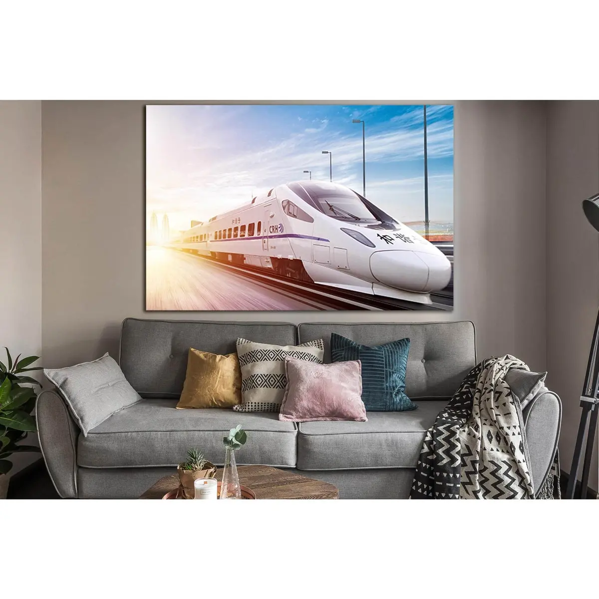 High Speed Train In China №Sl1431 Ready To Hang Canvas Print 1
