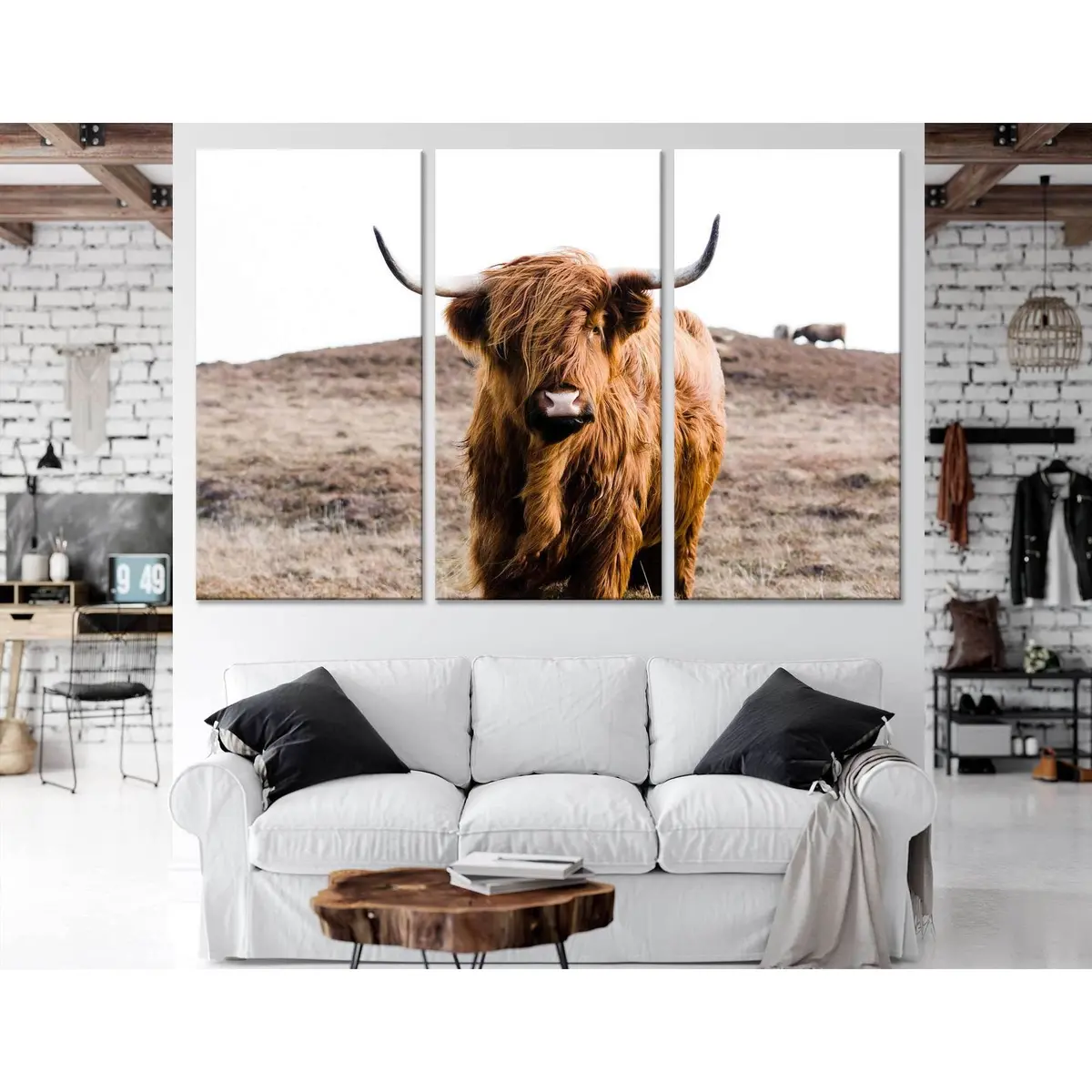 Highland Cow On Islay №04128 Ready To Hang Canvas Print 5