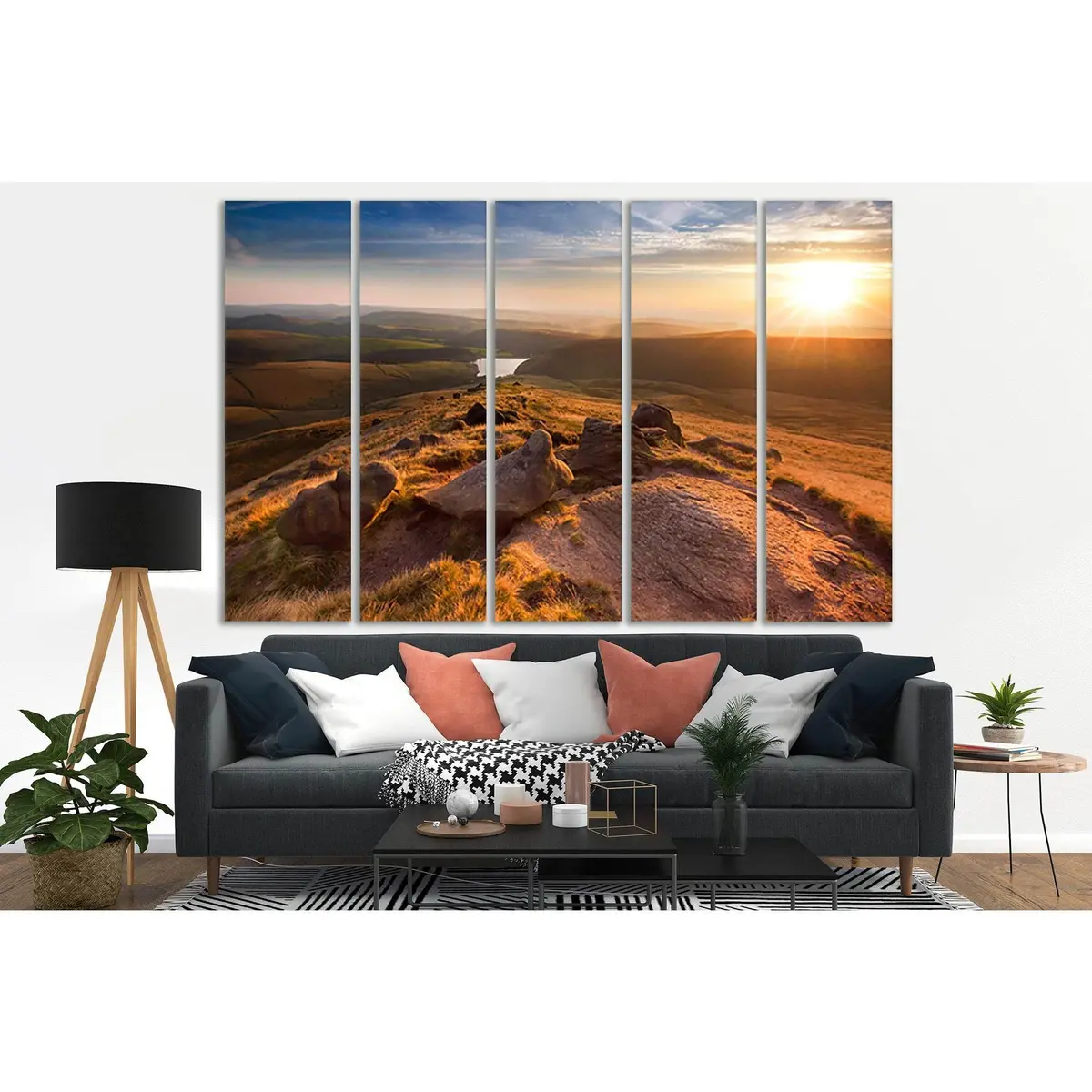 Scenic Hilltop Sunset Canvas Art №SL241 – Premium Ready-to-Hang Wall Decor - Image 3