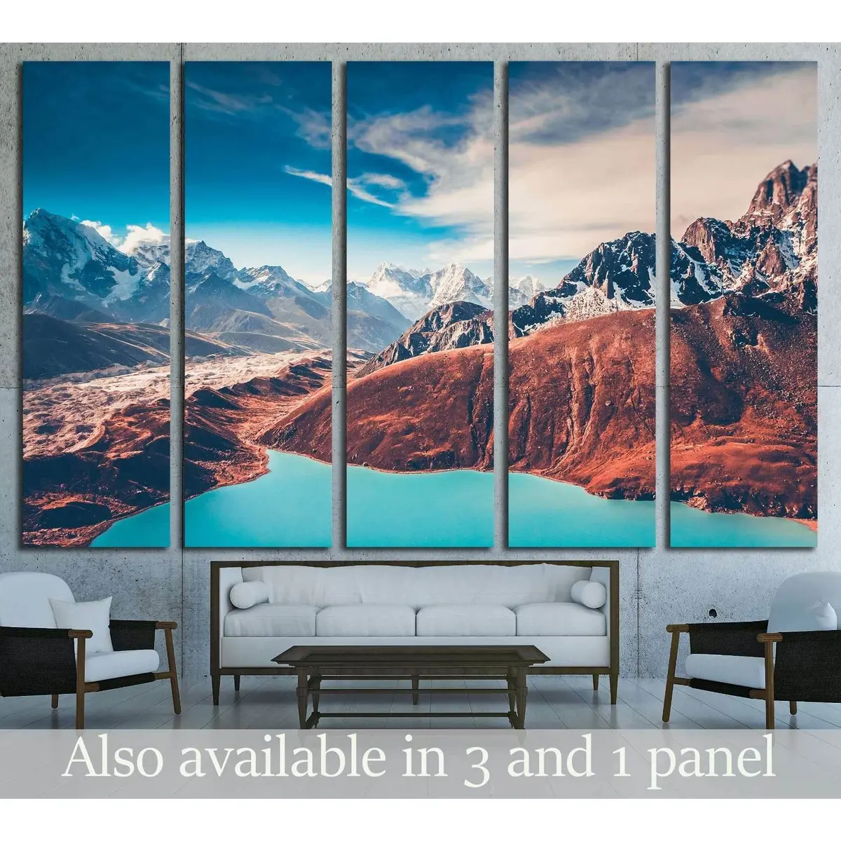 Gokyo Ri Himalayan Panorama – Premium Ready-to-Hang Canvas Wall Art from Nepal