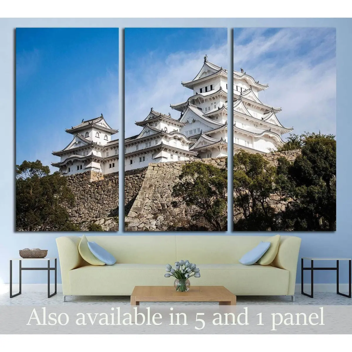 Himeji Castle, Also Called The White Heron Castle, Japan №3035 Ready To Hang Canvas Print 5