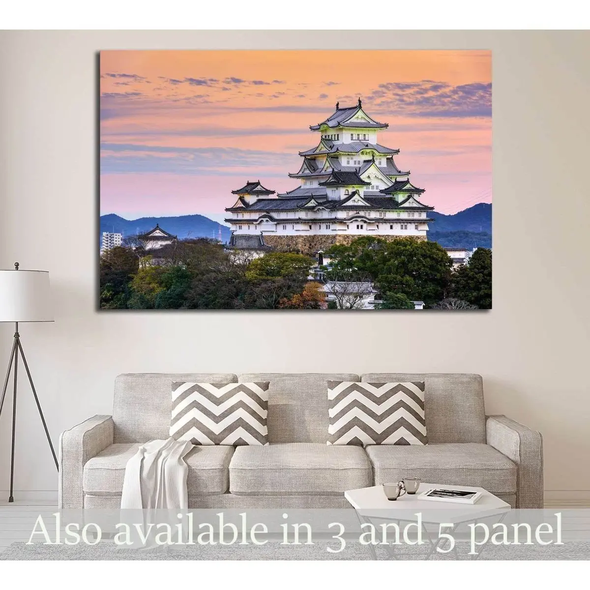Himeji, Japan At The Castle №2066 Ready To Hang Canvas Print 1