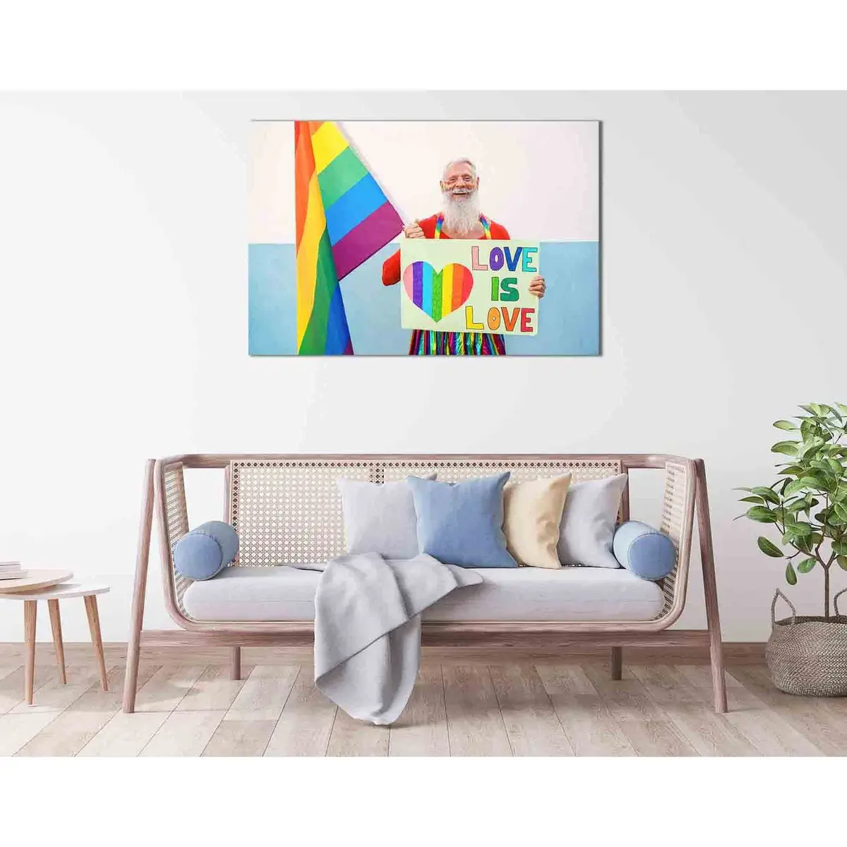 Hipster At Gay Pride №2119 Ready To Hang Canvas Print 1