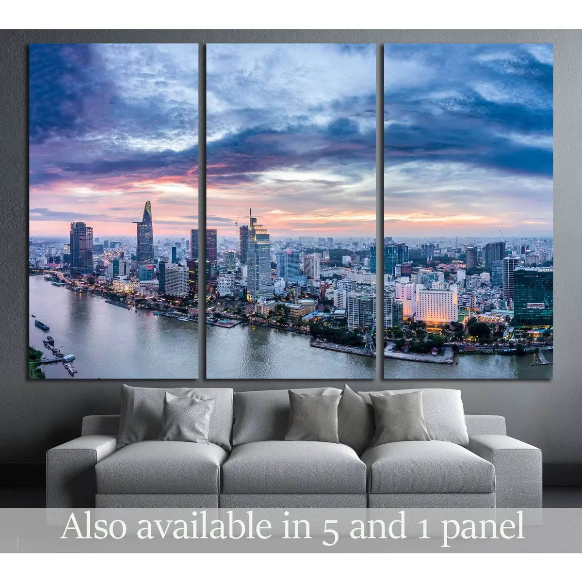 Ho Chi Minh City, Aerial View №2741 Ready To Hang Canvas Print 5