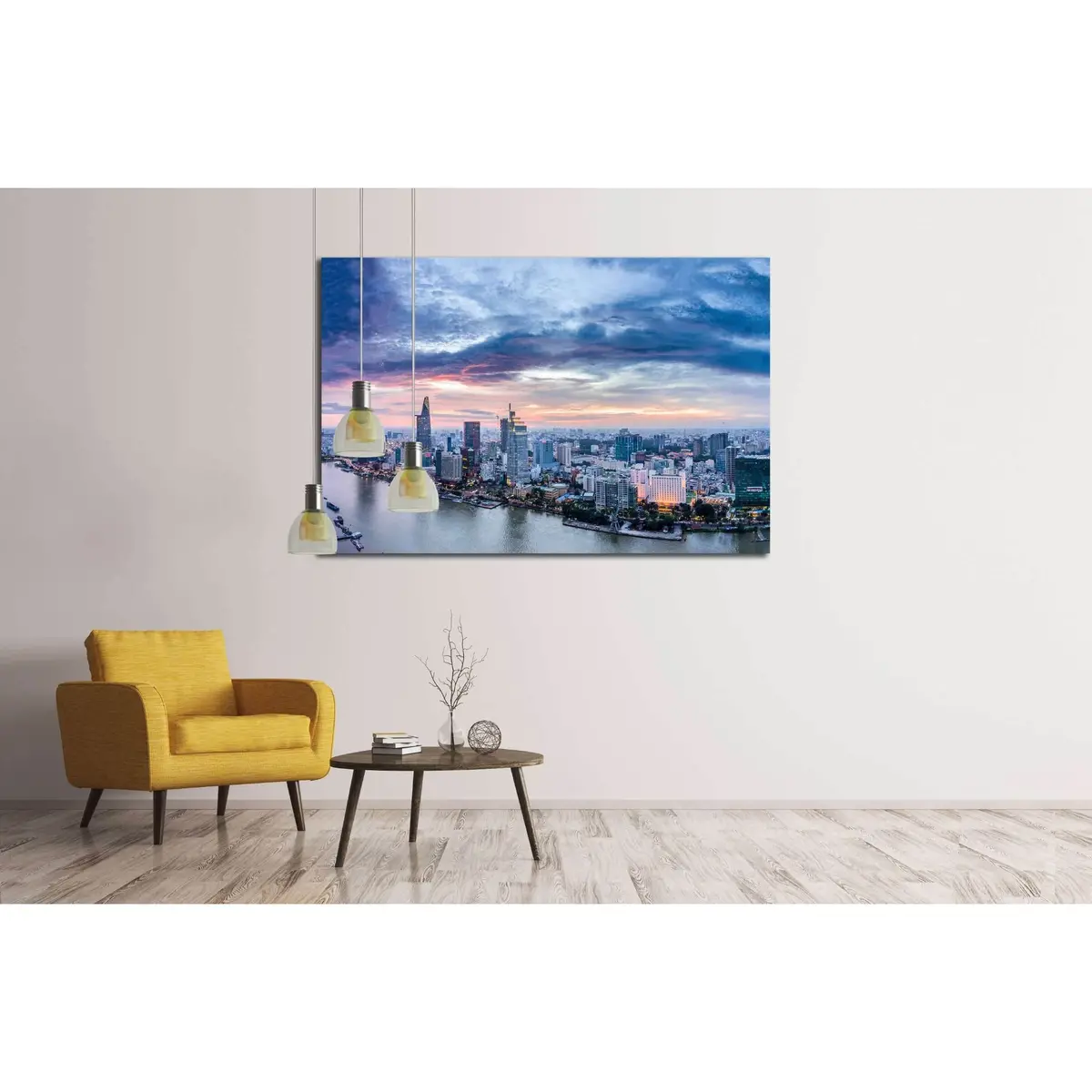 Ho Chi Minh City, Aerial View №2741 Ready To Hang Canvas Print 3