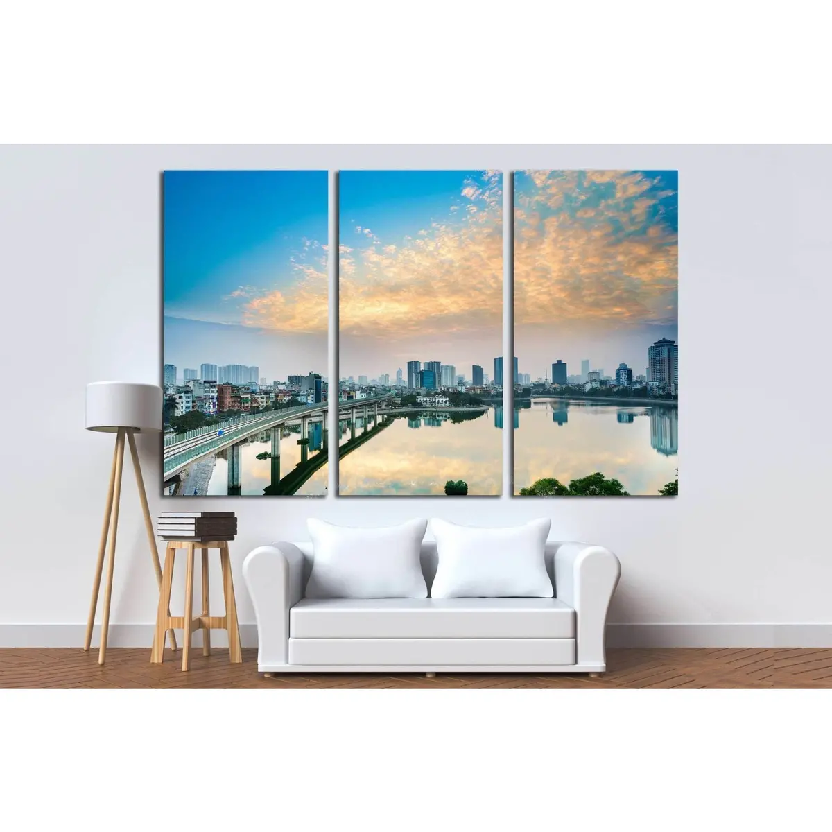 Hoang Cau Lake - Hanoi Cityscape №1565 Ready To Hang Canvas Print 5