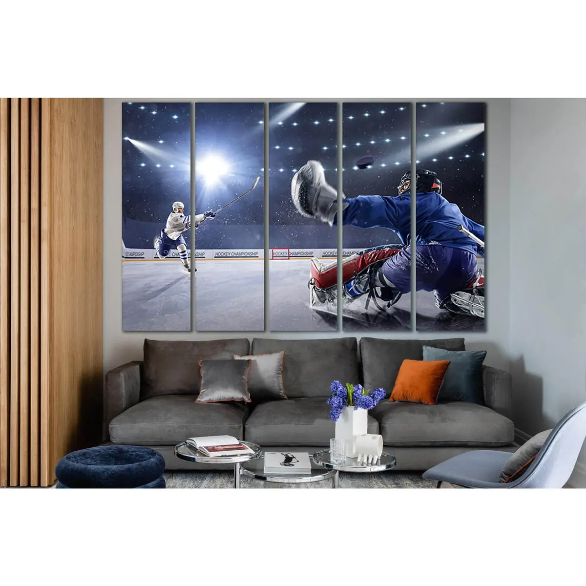 Fearless Hockey Game Canvas Art №SL930 – Premium Ready-to-Hang Wall Decor