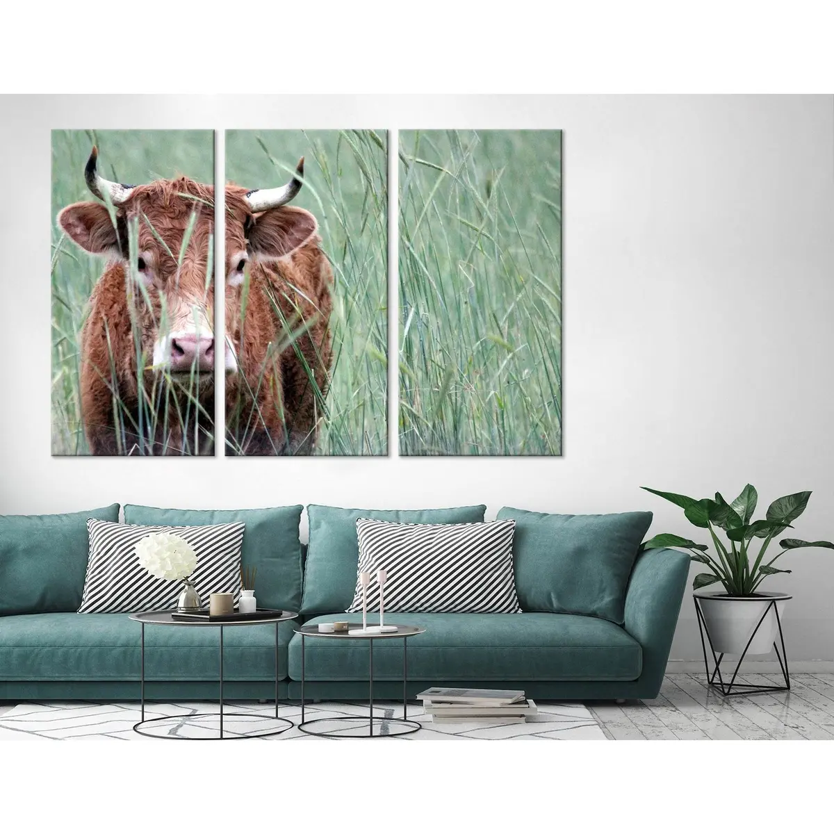 Holstein Cow On The Field №04234 Ready To Hang Canvas Print 5