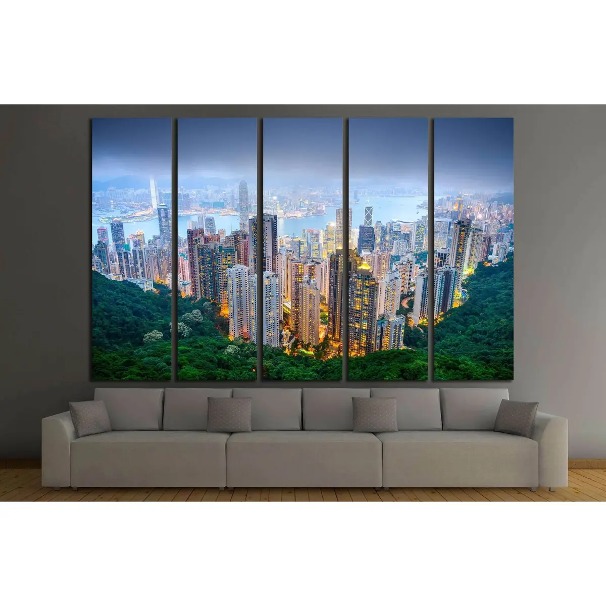 Hong Kong Skyline from Victoria Peak – Premium Ready-to-Hang Canvas Wall Art #2659 - Image 3