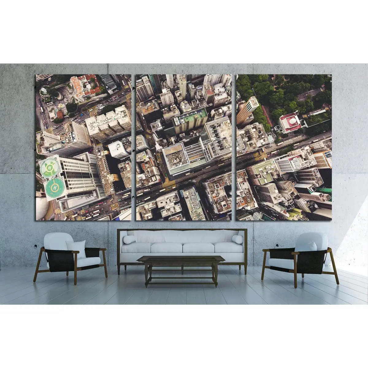 Hong Kong City With Tall Buildings And Development Transportation Infrastructure №2978 Ready To Hang Canvas Print 5