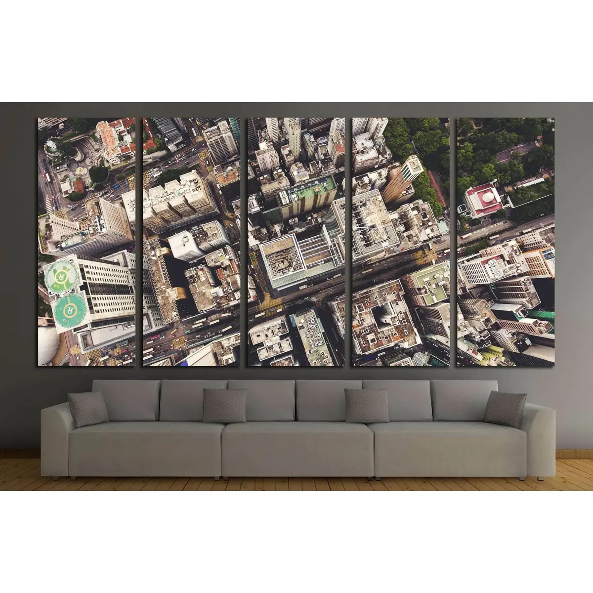 Hong Kong Urban Skyline Canvas Art – Modern Transportation Infrastructure Wall Decor - Image 3