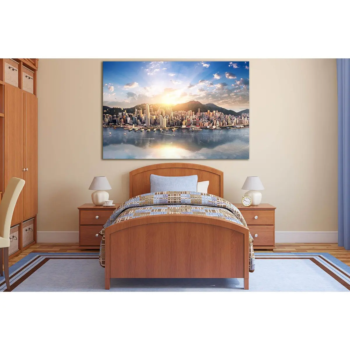 Hong Kong Cityscape Morning №Sl1459 Ready To Hang Canvas Print 2