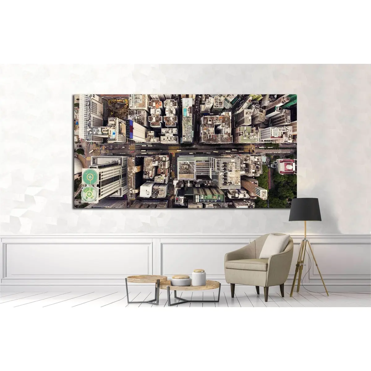 Hong Kong Global City With Development Buildings №1547 Ready To Hang Canvas Print 3