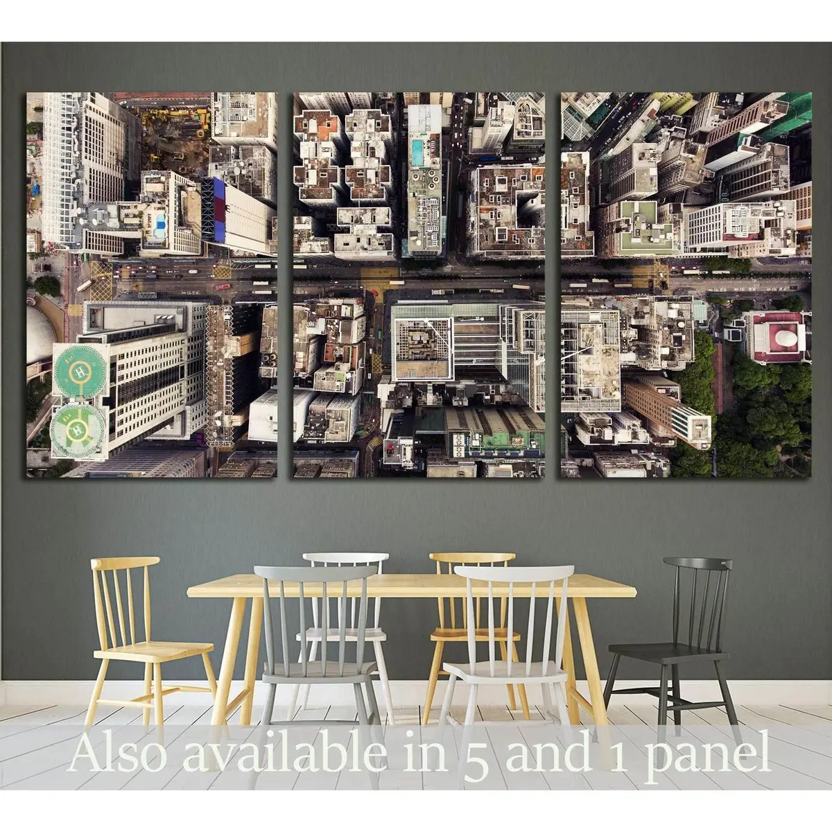 Hong Kong Global City With Development Buildings №1547 Ready To Hang Canvas Print 5