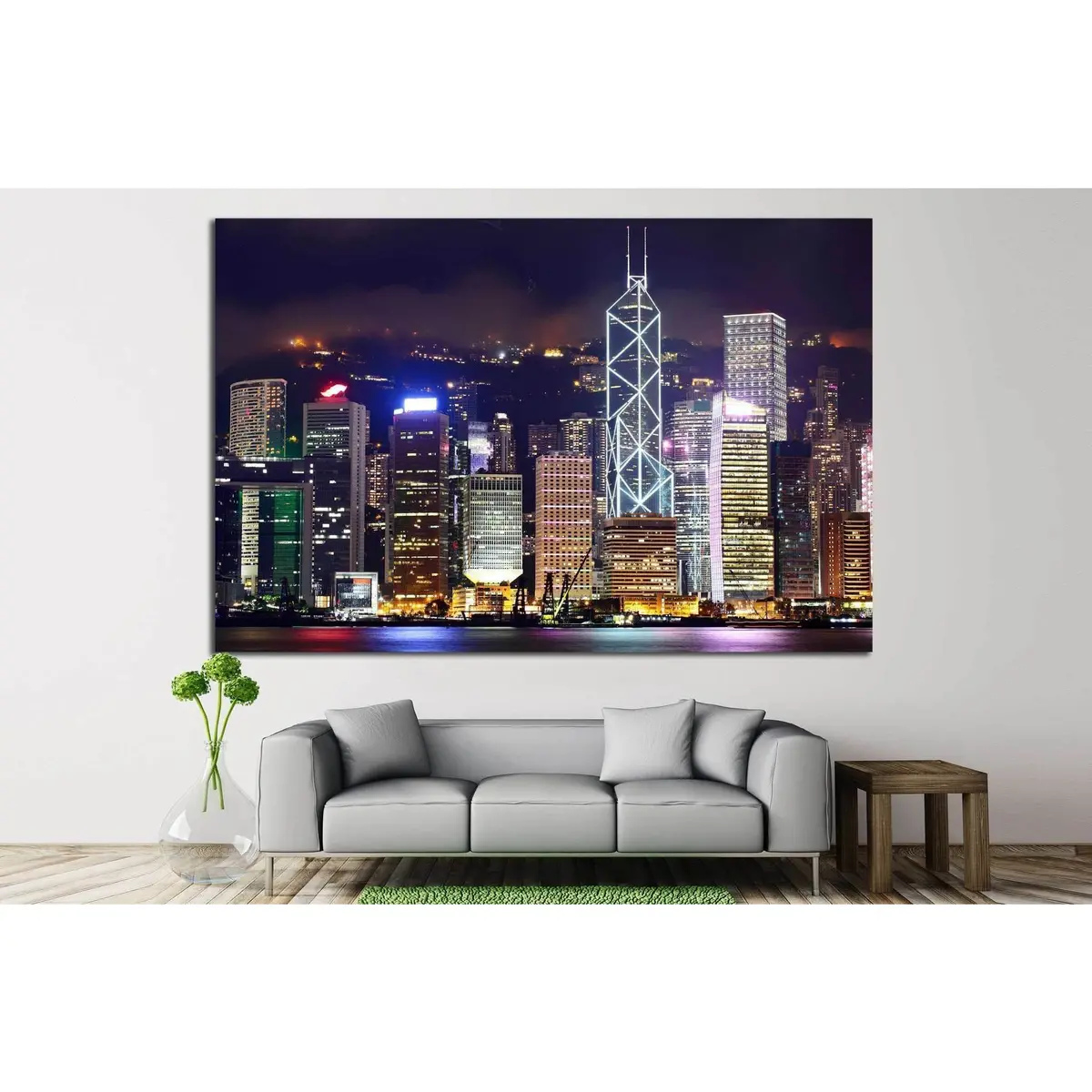 Hong Kong Skyline №768 Ready To Hang Canvas Print 2