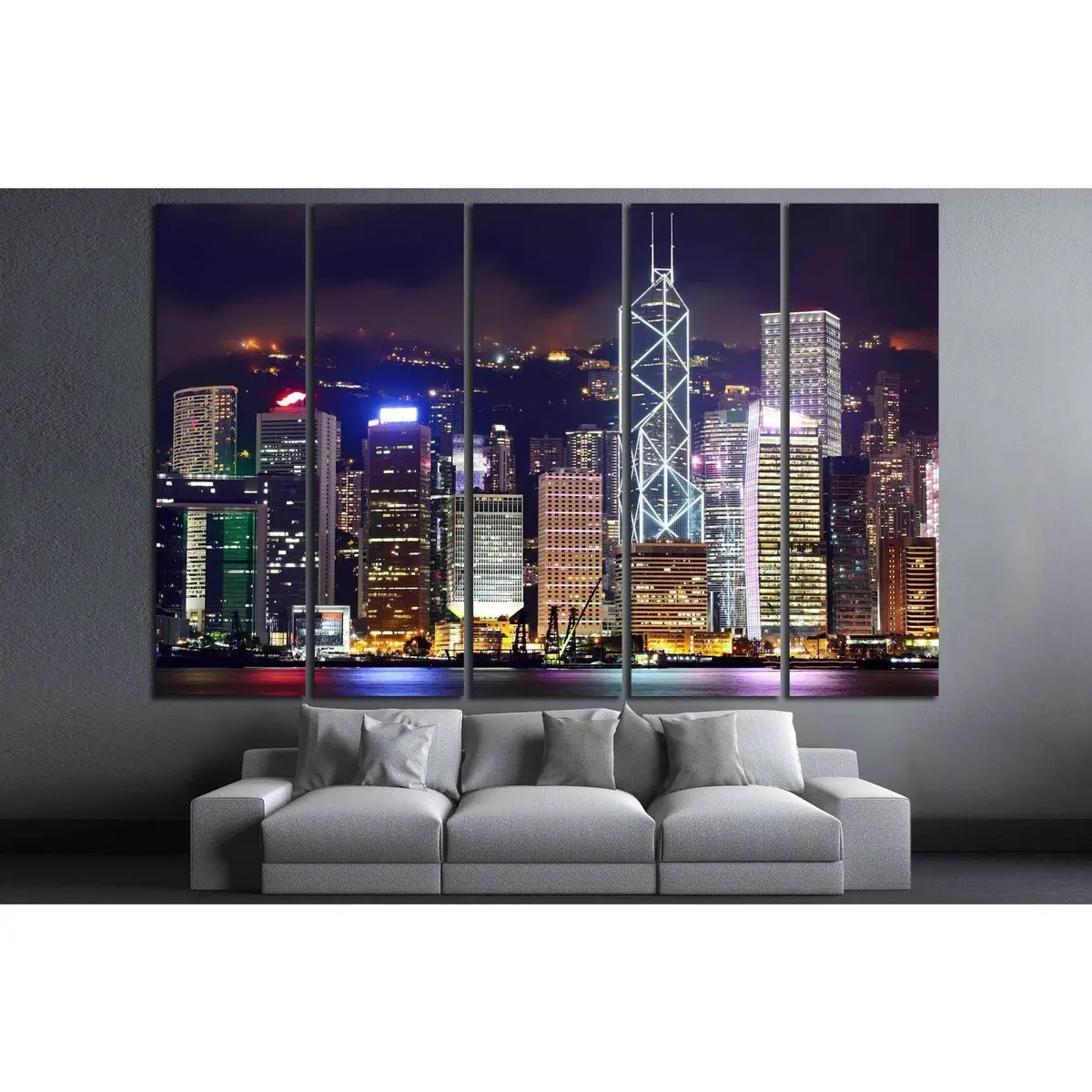 Hong Kong Cityscape Canvas Art Print #768 – Premium Ready-to-Hang Wall Decor