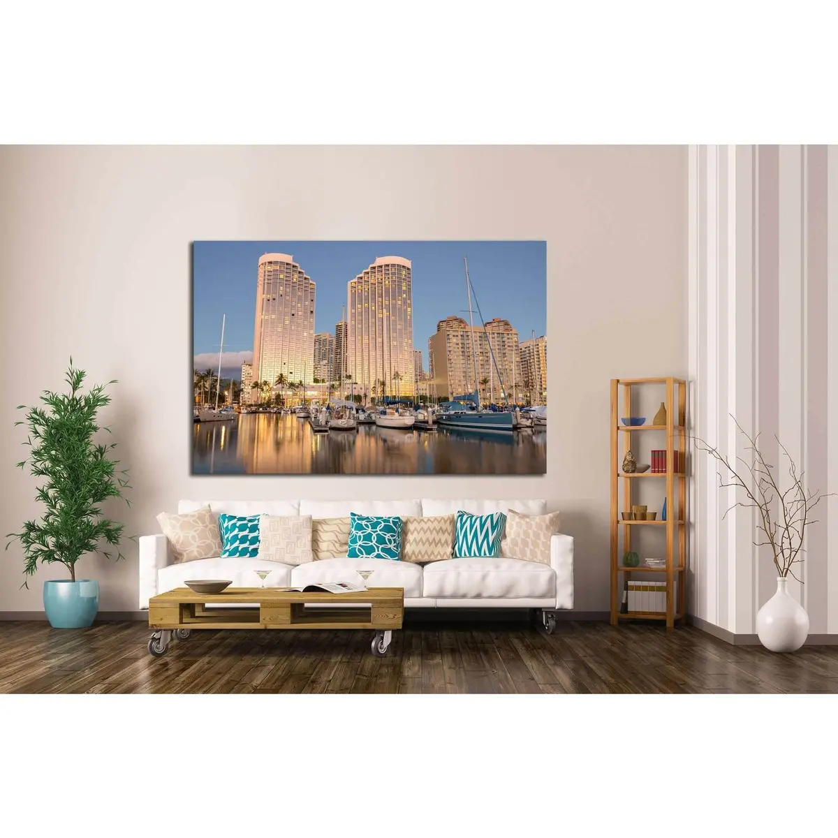 Honolulu, Hawaii №1145 Ready To Hang Canvas Print 2