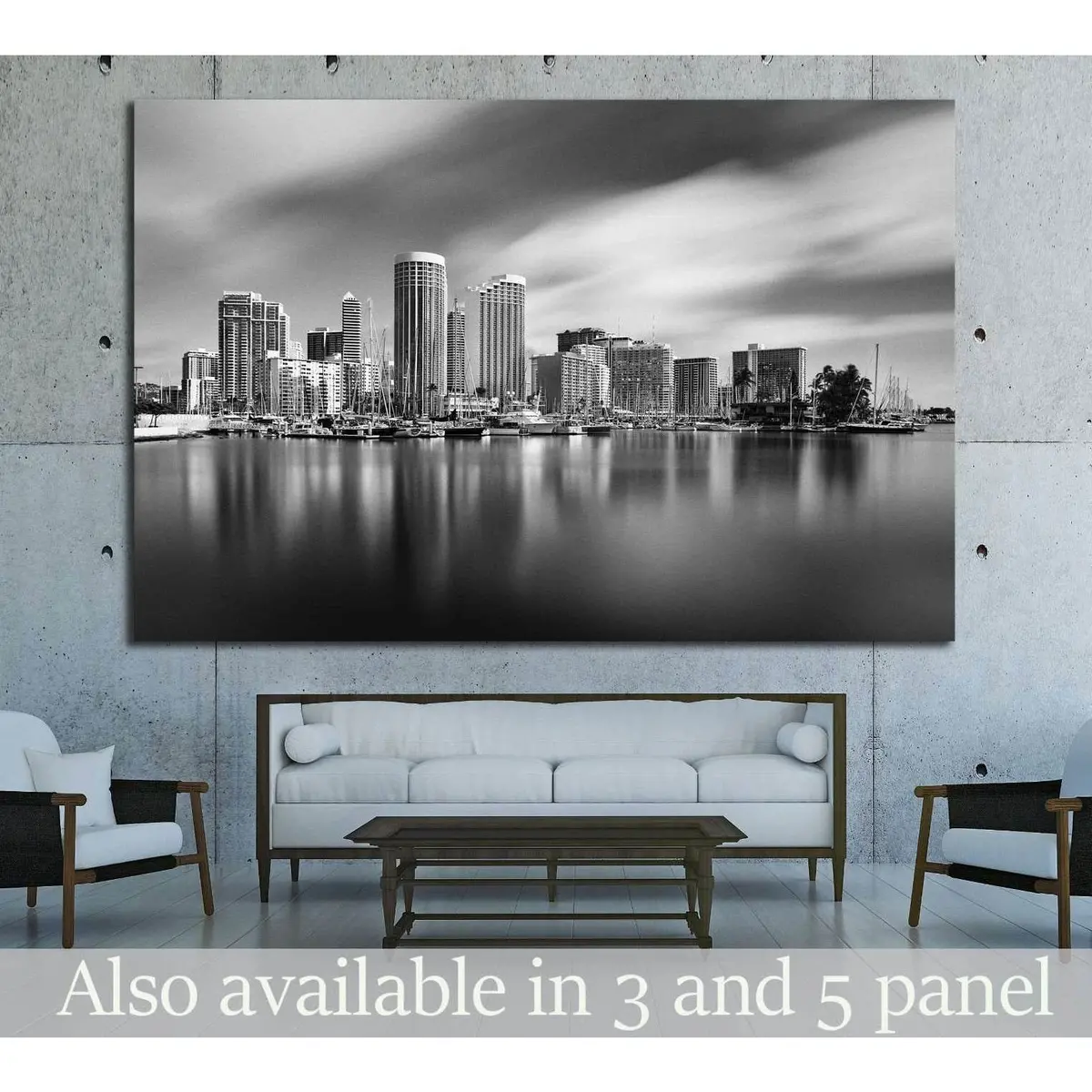 Honolulu, Hawaii, Waikiki And Kahanamoku Lagoon №1750 Ready To Hang Canvas Print 1