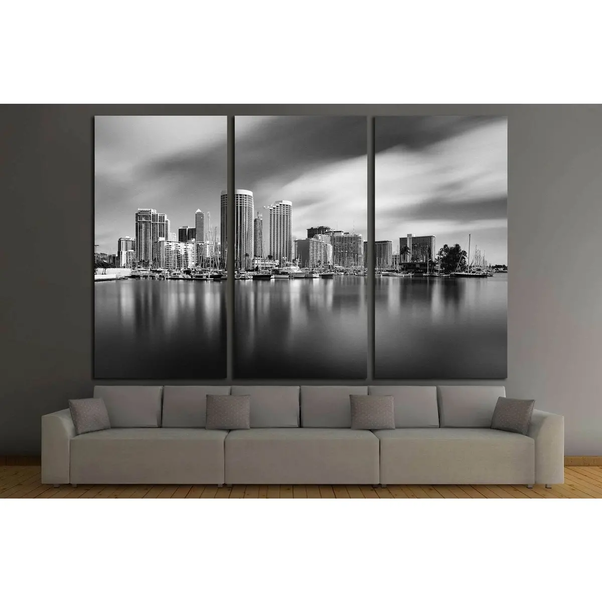 Honolulu, Hawaii, Waikiki And Kahanamoku Lagoon №1750 Ready To Hang Canvas Print 2
