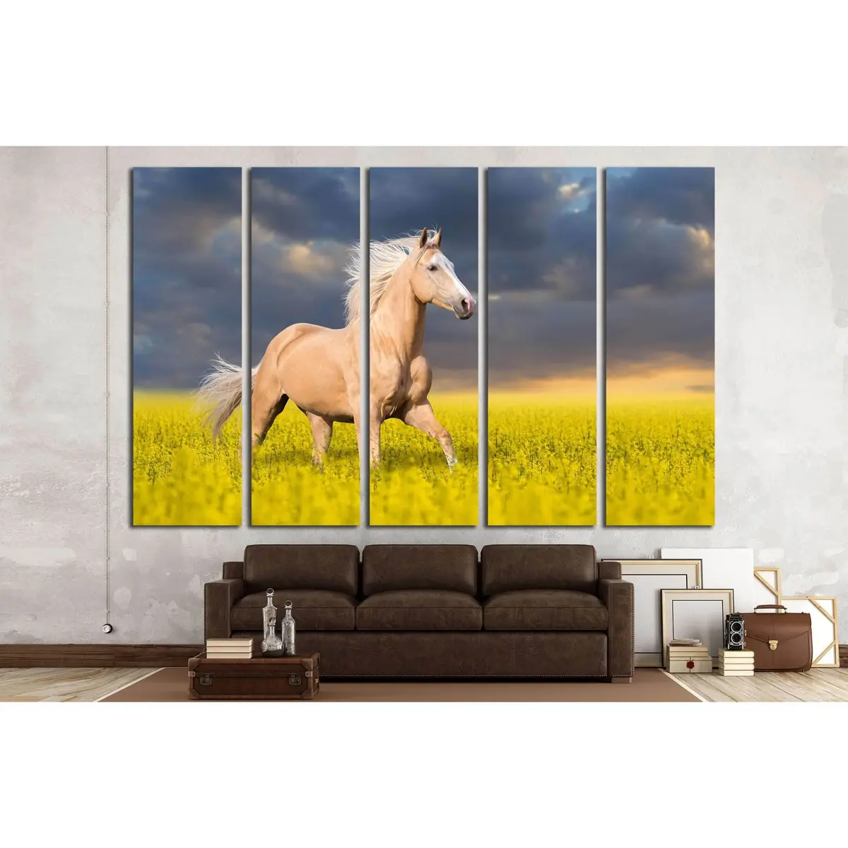 Elegant Horse Wall Art Print #5010 – Multi-Panel Canvas - Image 3