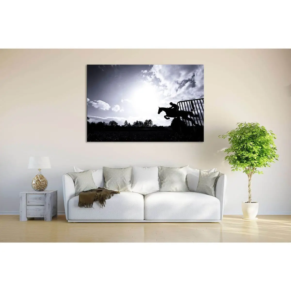 Horse Racing №650 Ready To Hang Canvas Print 2