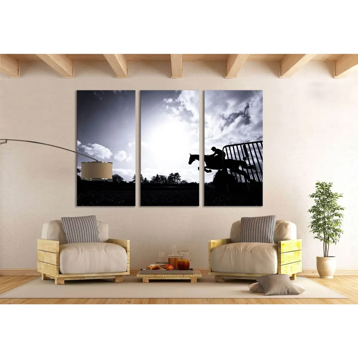 Horse Racing №650 Ready To Hang Canvas Print 5