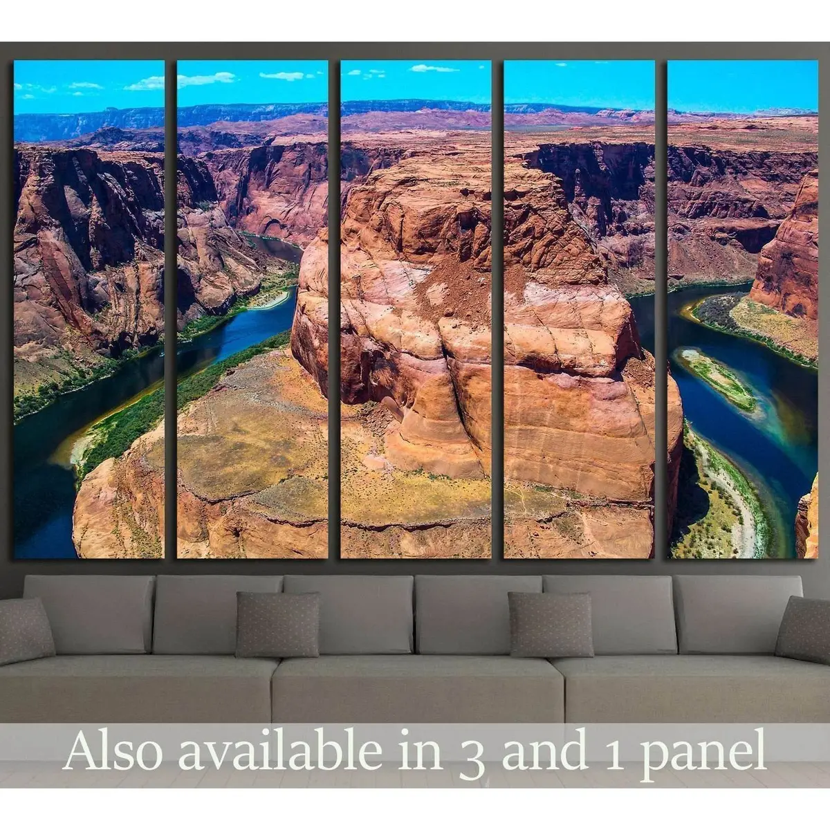 Horseshoe Bend Arizona Canvas Wall Art Print №1999