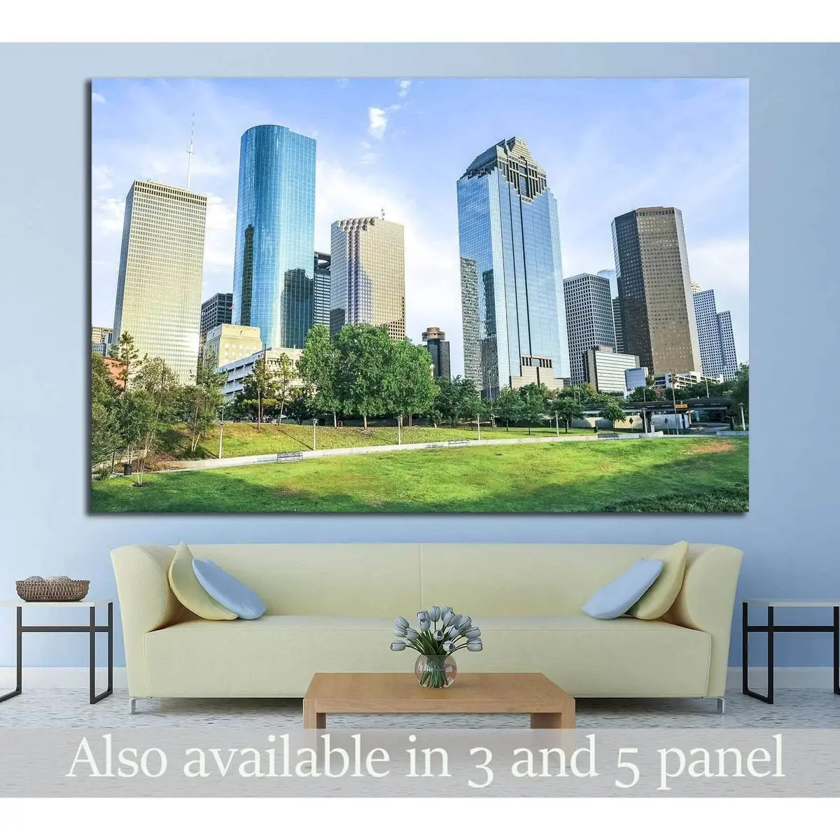 Houston, Texas In Daytime №893 Ready To Hang Canvas Print 1