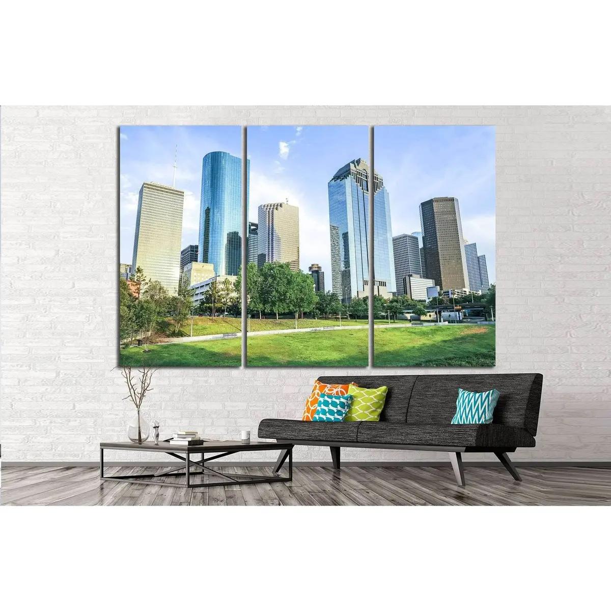 Houston, Texas In Daytime №893 Ready To Hang Canvas Print 3