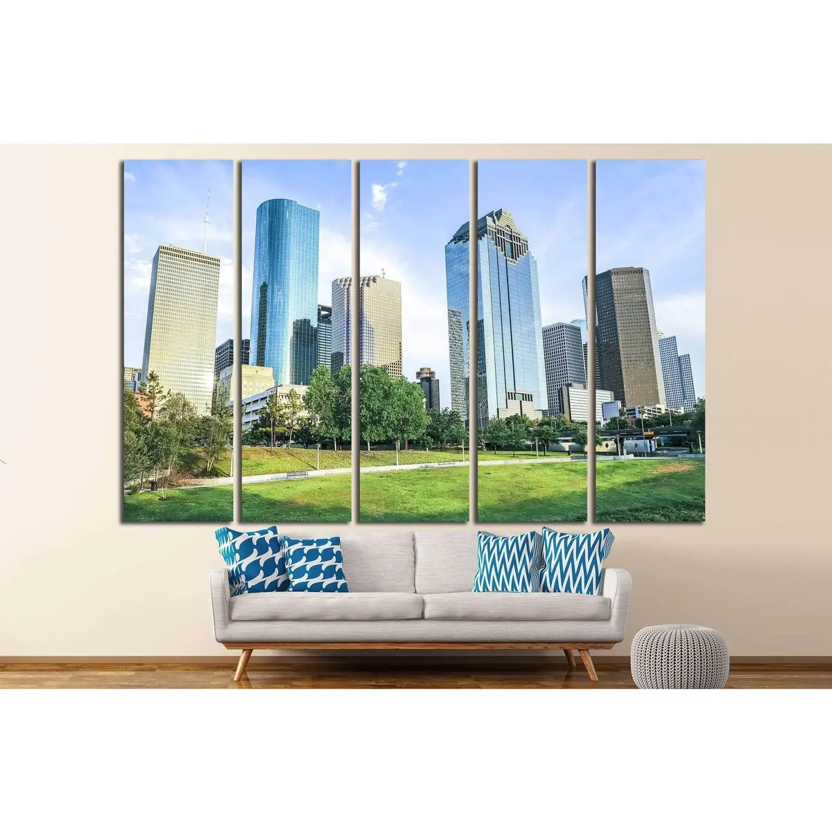 Houston, Texas In Daytime №893 Ready To Hang Canvas Print 2