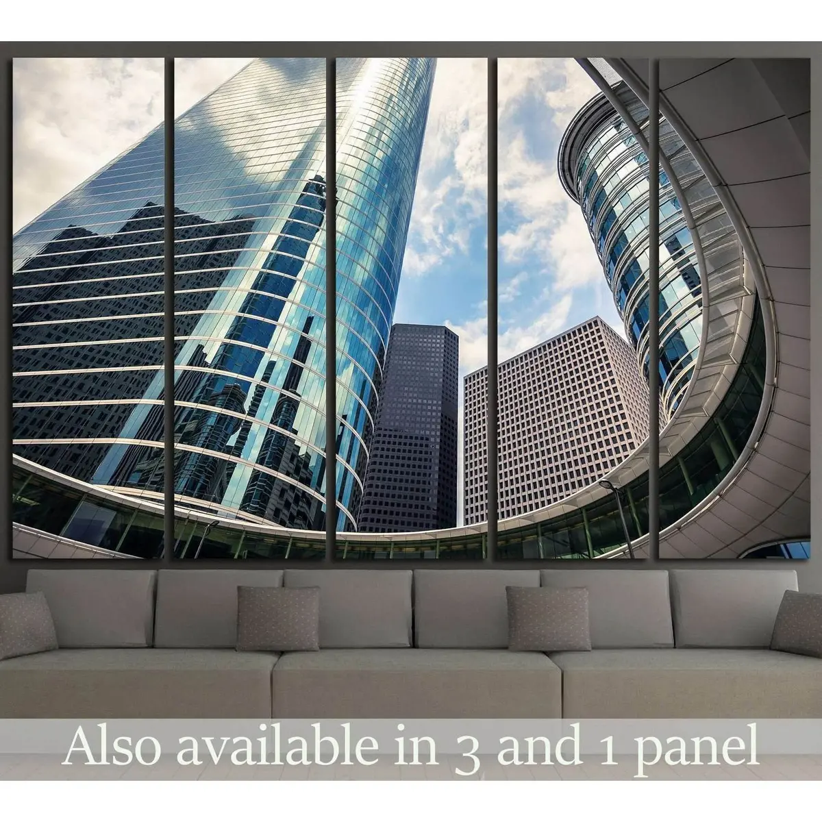 Houston, Texas Skyscrapers №1000 Ready To Hang Canvas Print 1