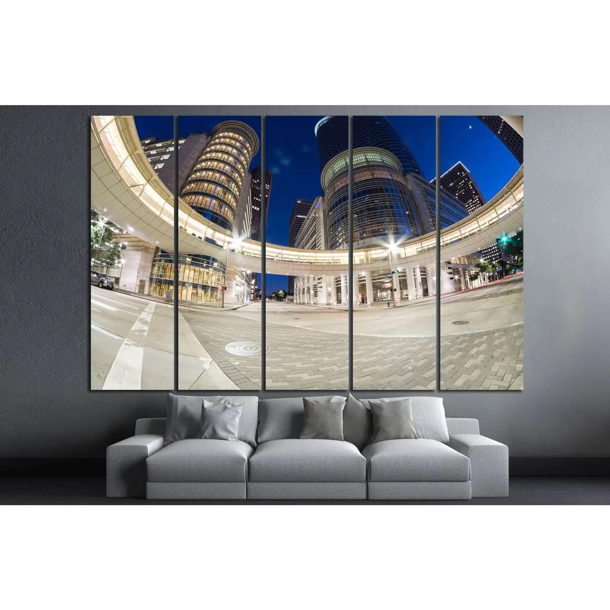 Houston Cityscape Canvas Art Featuring Contemporary Skyscrapers - Image 3