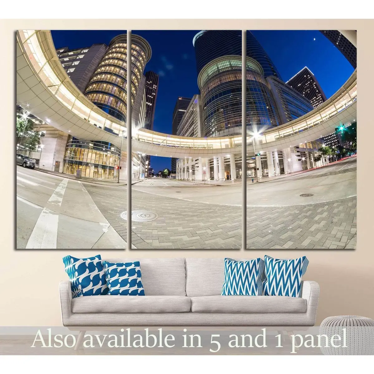 Houston With Modern Skyscrapers №1009 Ready To Hang Canvas Print 5