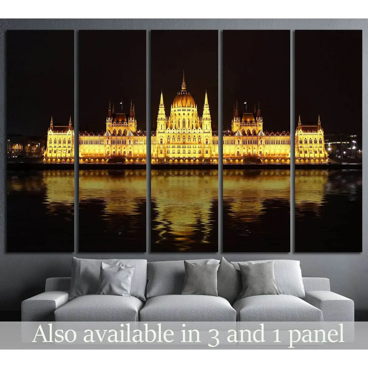 Hungarian Parliament Building Canvas Art Print – Pre-Installed Hanging Hardware