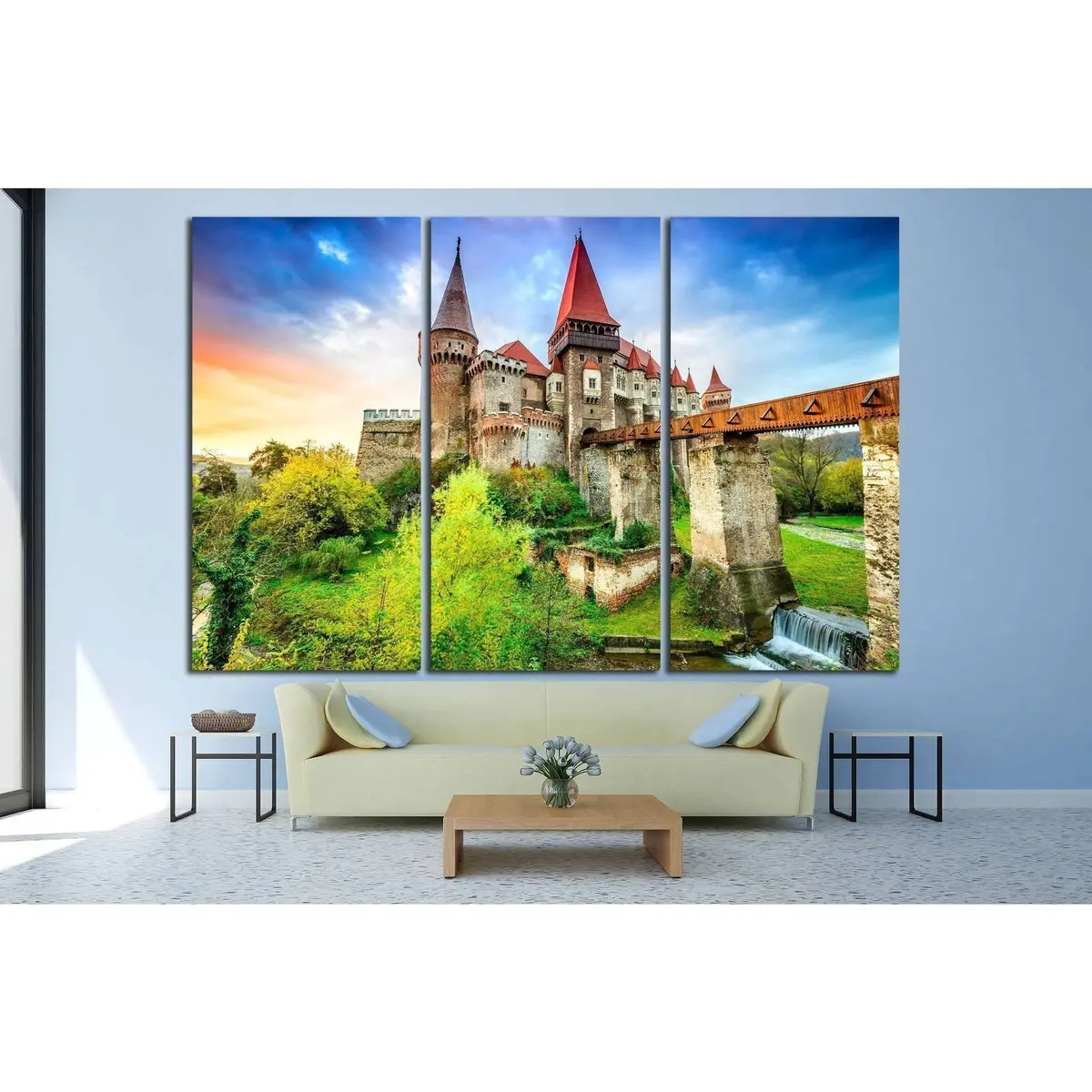 Hunyad Castle, Corvin's Castle, Hunedoara, Transylvania, Romania №1809 Ready To Hang Canvas Print 5