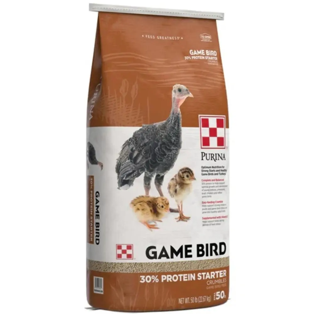 Purina Game Bird 30% Starter Feed Crumbles - 50 Lb. 1