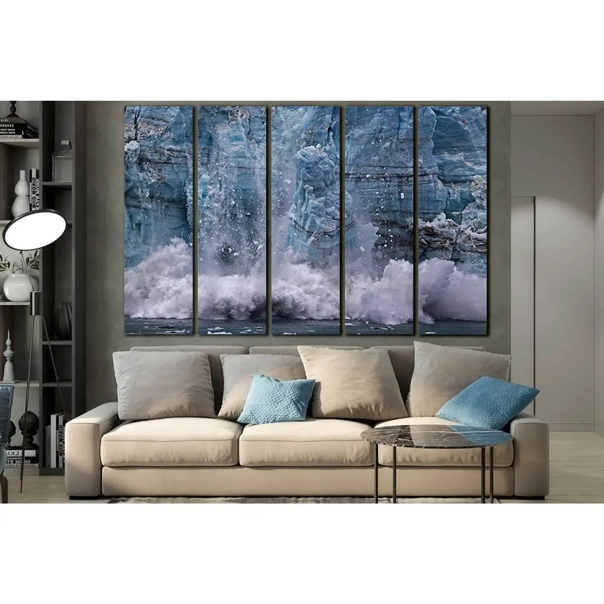 Margerie Glacier Ice Calving Canvas Art Print – Ready to Hang