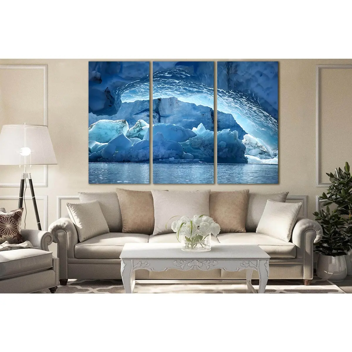 Ice Cave At Spencer Glacier №Sl1352 Ready To Hang Canvas Print 5