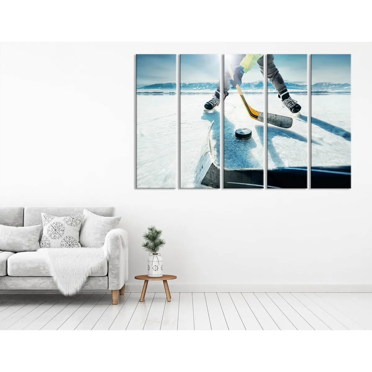 Premium Ready-to-Hang Canvas Print: Dynamic Ice Hockey Game Moment #04441 - Image 3