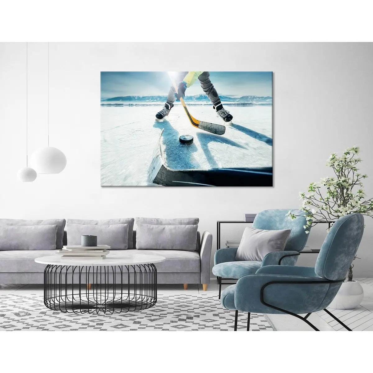 Ice Hockey Game Moment №04441 Ready To Hang Canvas Print 3