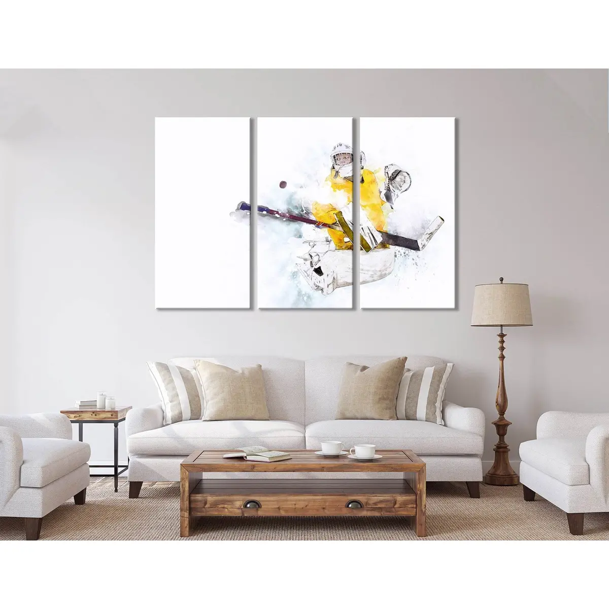 Ice Hockey Goalkeeper In Action №04425  Ready To Hang Canvas Print 5