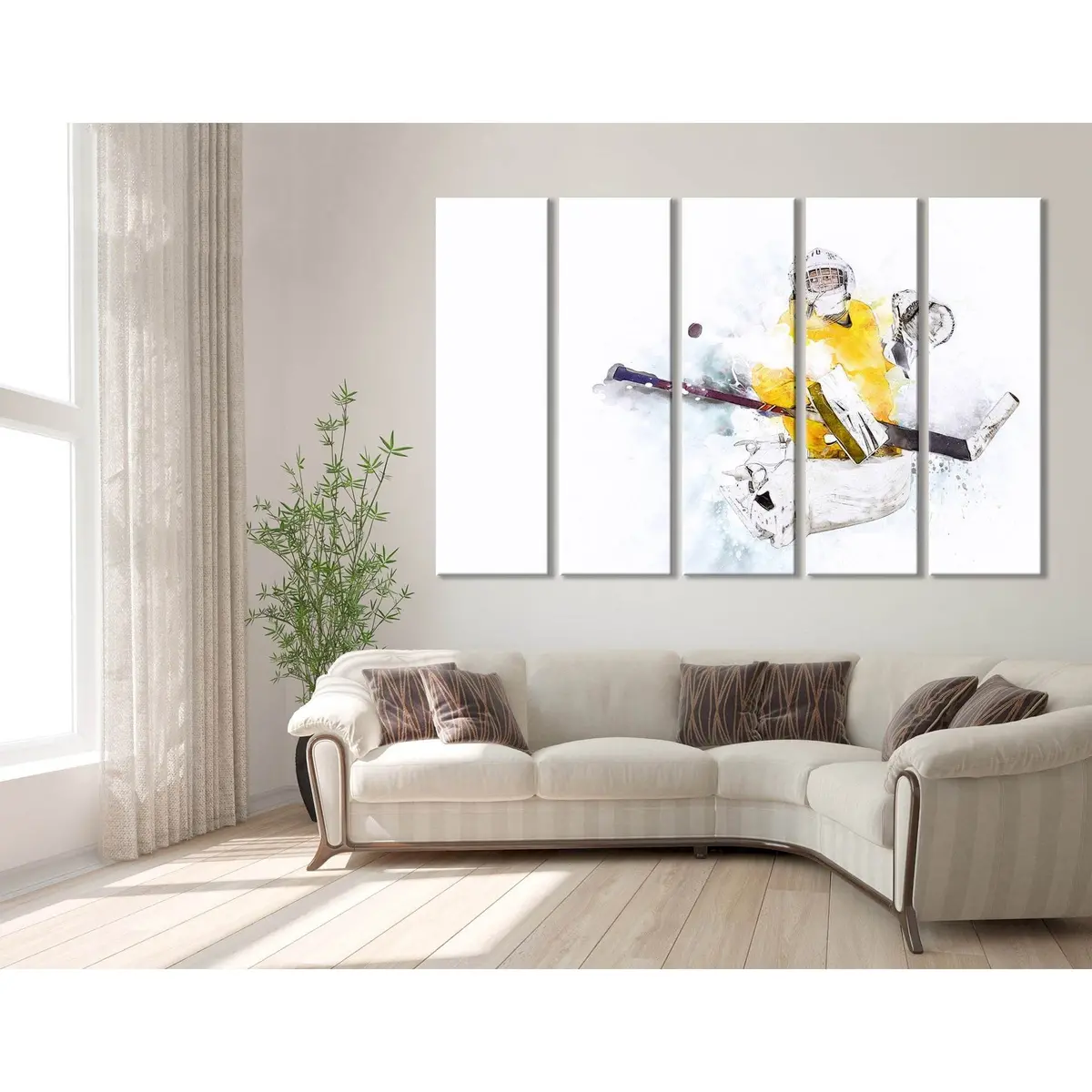 Dynamic Ice Hockey Goalie in Action Canvas Wall Art – Ready to Hang - Image 3