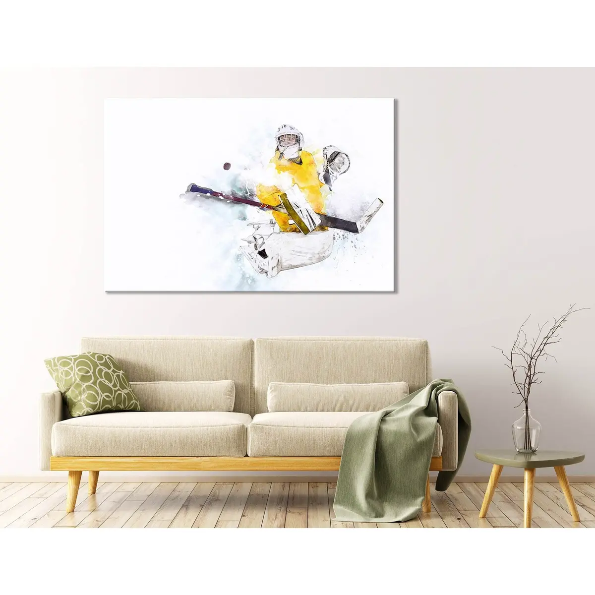 Ice Hockey Goalkeeper In Action №04425 Ready To Hang Canvas Print 2