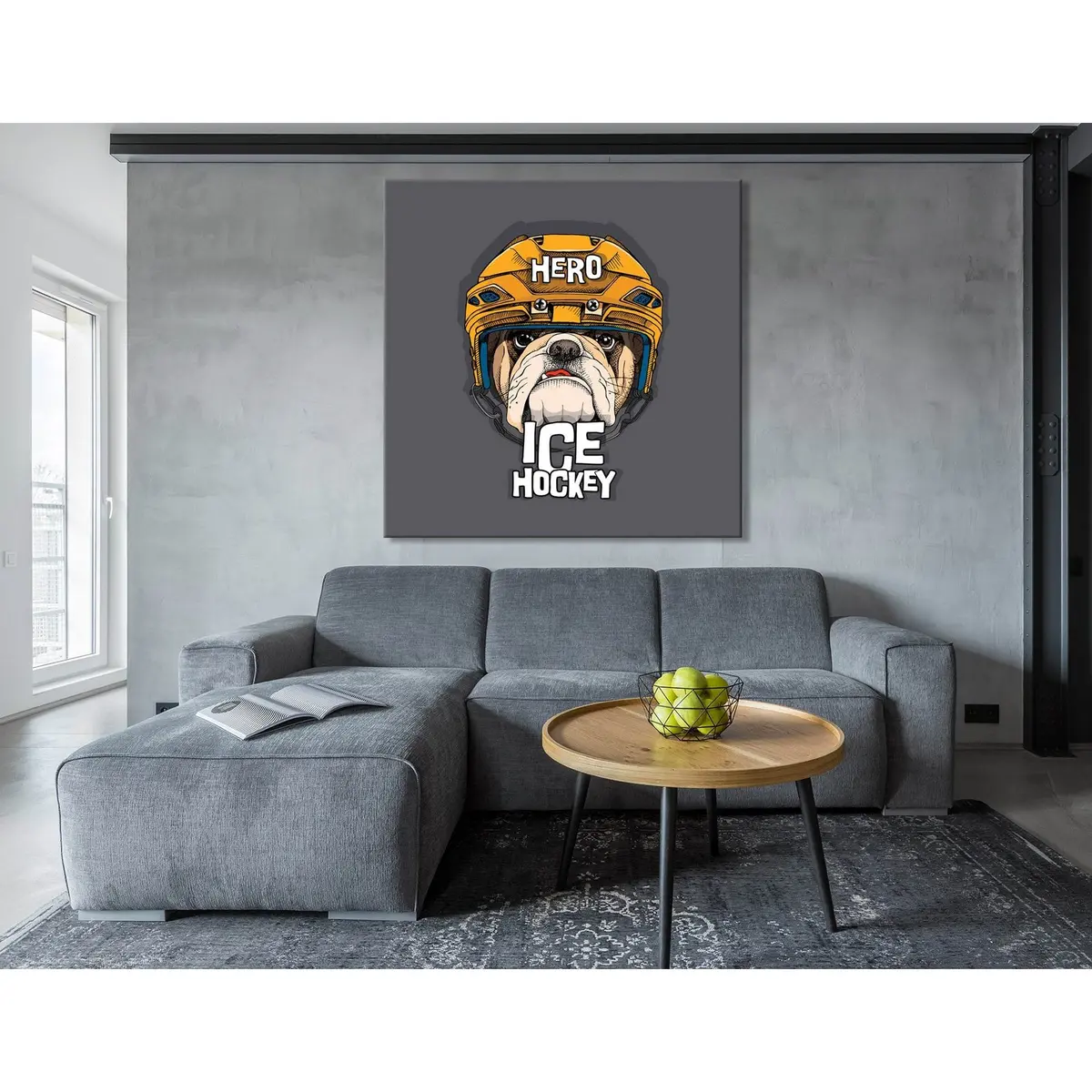 Ice Hockey Pug №04438 Ready To Hang Canvas Print 2