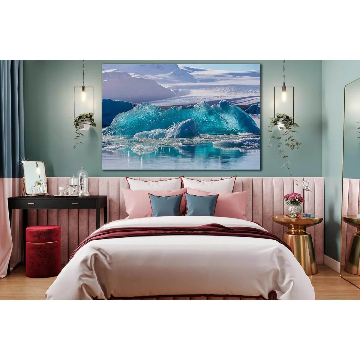 Icebergs In The Glacial Lagoon №Sl1322 Ready To Hang Canvas Print 1