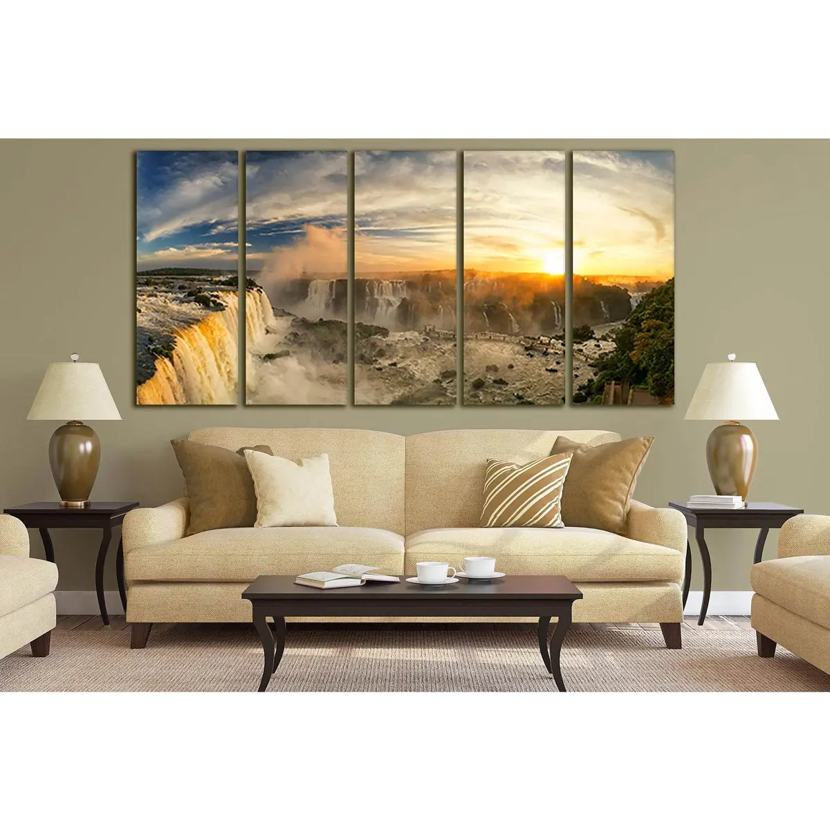 Iguazu Falls Brazil Art Print №SL475 – Ready-to-Hang Canvas - Image 3