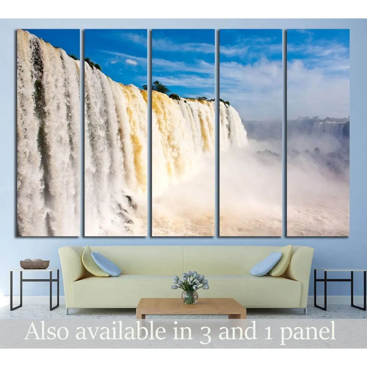 Iguazu Falls Canvas Print — Brazilian Perspective, UNESCO World Heritage Site & New Wonder of Nature, Ready-to-Hang Art #2501