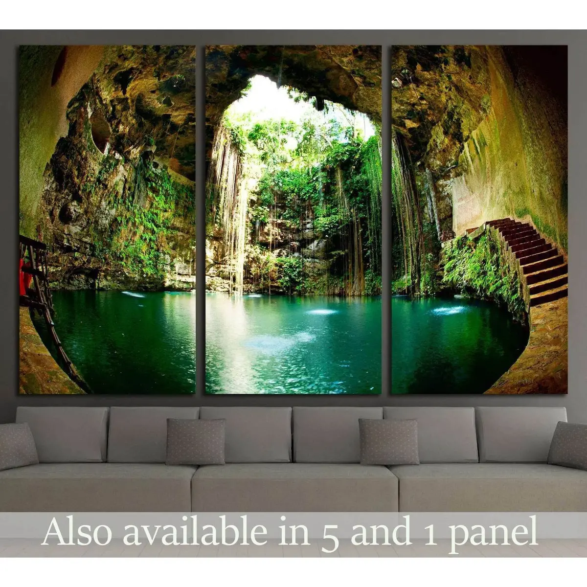 Ik-Kil Cenote, Chichen Itza, Mexico №2511 Ready To Hang Canvas Print 5